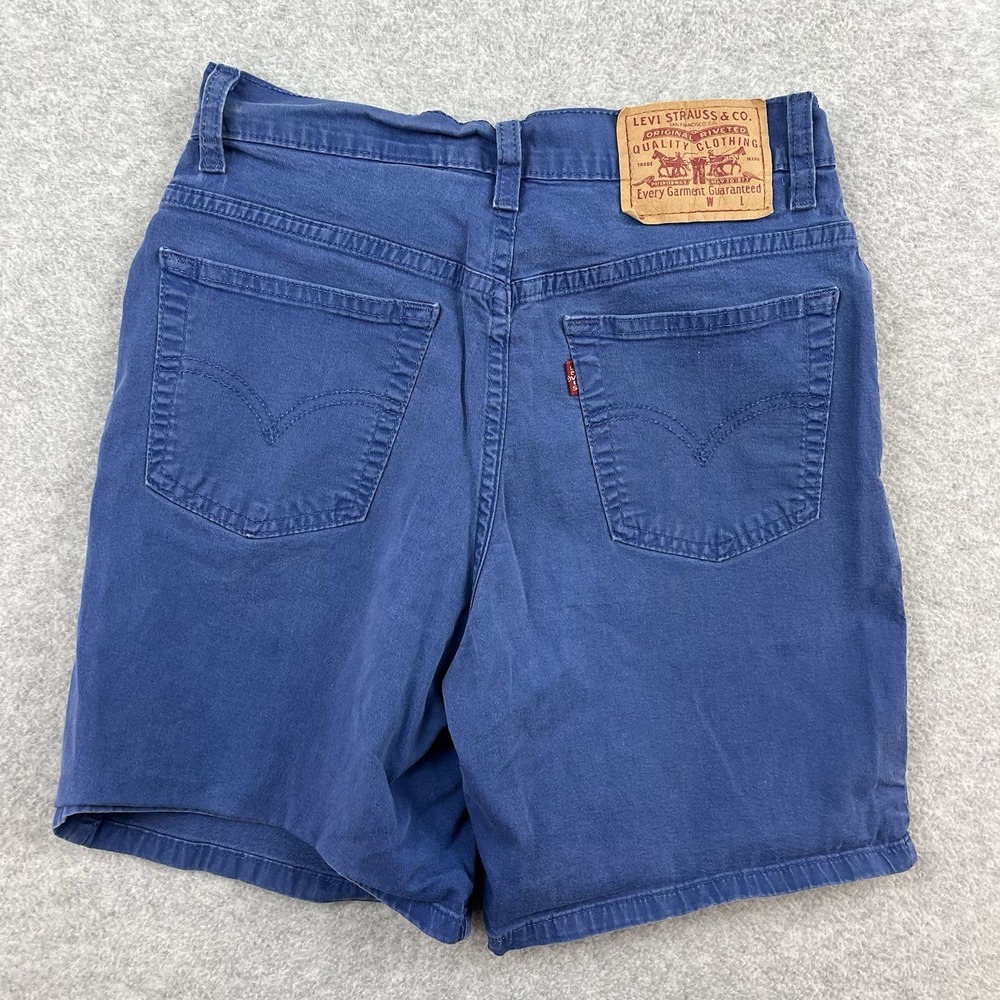 Vintage Levi's Blue Jean Shorts Womens 4 27" Red Tab Mid Rise Paper Tag 90s Y2K